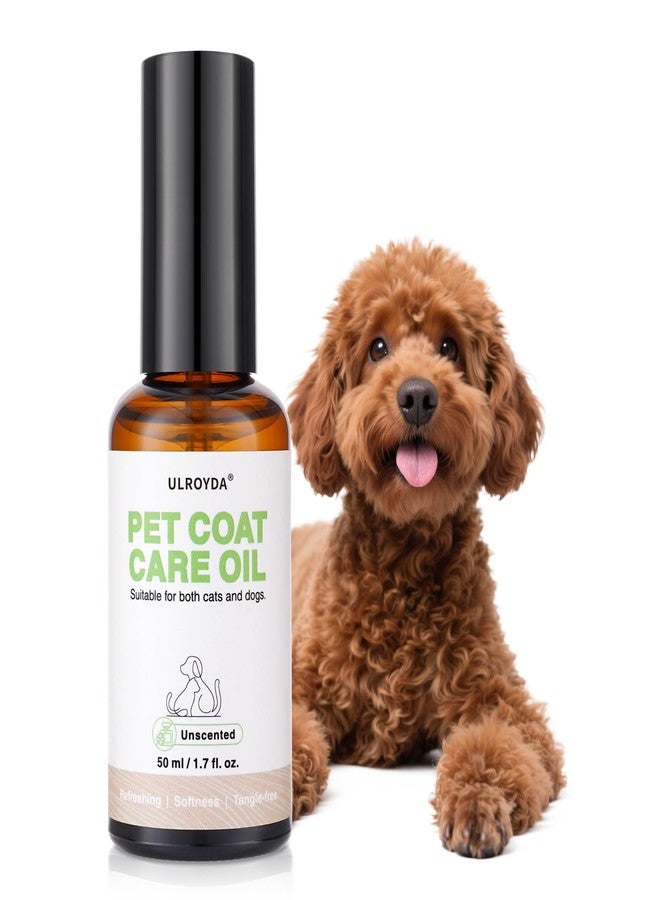ulroyda Pet Fur Care Oil – Fragrance-Free Leave-in Conditioner with Coconut & Jojoba Oils, Detangles & Reduces Shedding, Adds Shine & Softness for Dogs & Cats, 1.7 fl oz - Image 1
