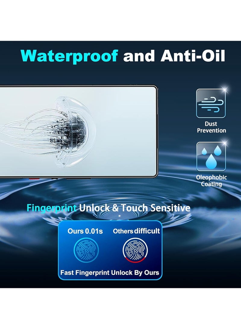 2 Pack for ZTE nubia Red Magic 10S Pro / 10S Pro+ / 10 Pro / 10 Pro+ Screen Protector, 9H Anti-Fingerprint Tempered Glass Protection Film (Full Coverage Protection Black Clear) - Image 3