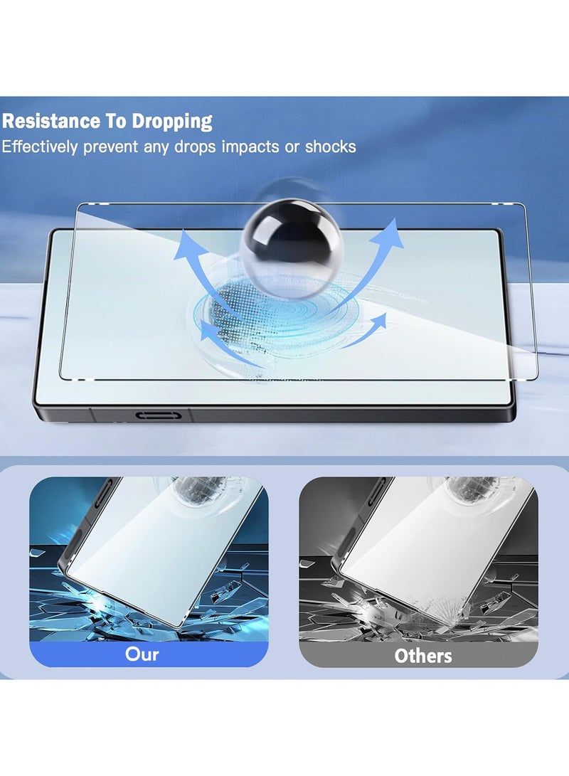 2 Pack for ZTE nubia Red Magic 10S Pro / 10S Pro+ / 10 Pro / 10 Pro+ Screen Protector, 9H Anti-Fingerprint Tempered Glass Protection Film (Full Coverage Protection Black Clear) - Image 4