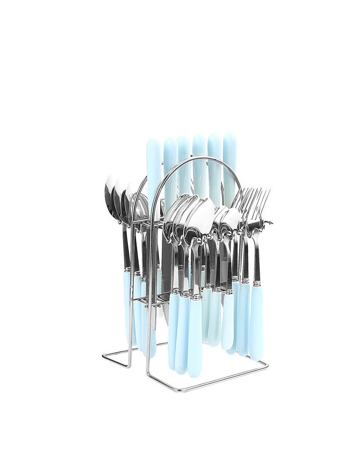 KUYING Stainless Steel Tableware Set Of 24 Pieces Western Knife Fork Spoon Set  - Image 1