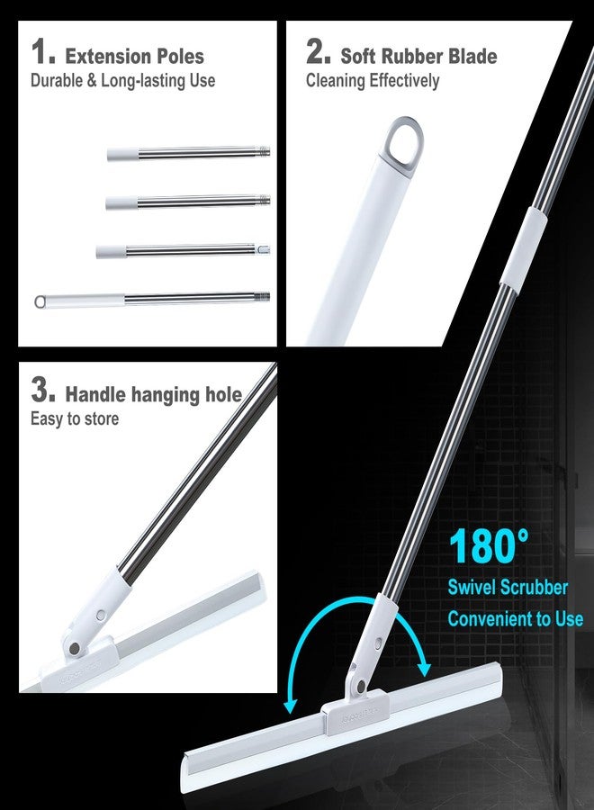 Joybos Rubber Squeegee Broom for Floor,62" Long Handle Window Squeegee, Silicone Pet Hair Remover,Magic Broom for Indoor Cleaning,Cleans Glass, Hair, fine dust, Liquids, Suitable for Smooth Floors, Rugs - Image 5