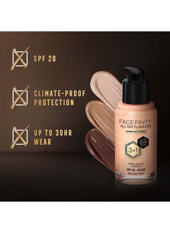 Max Factor Facefinity All Day Flawless Foundation - C40 Light Ivory  - Image 4