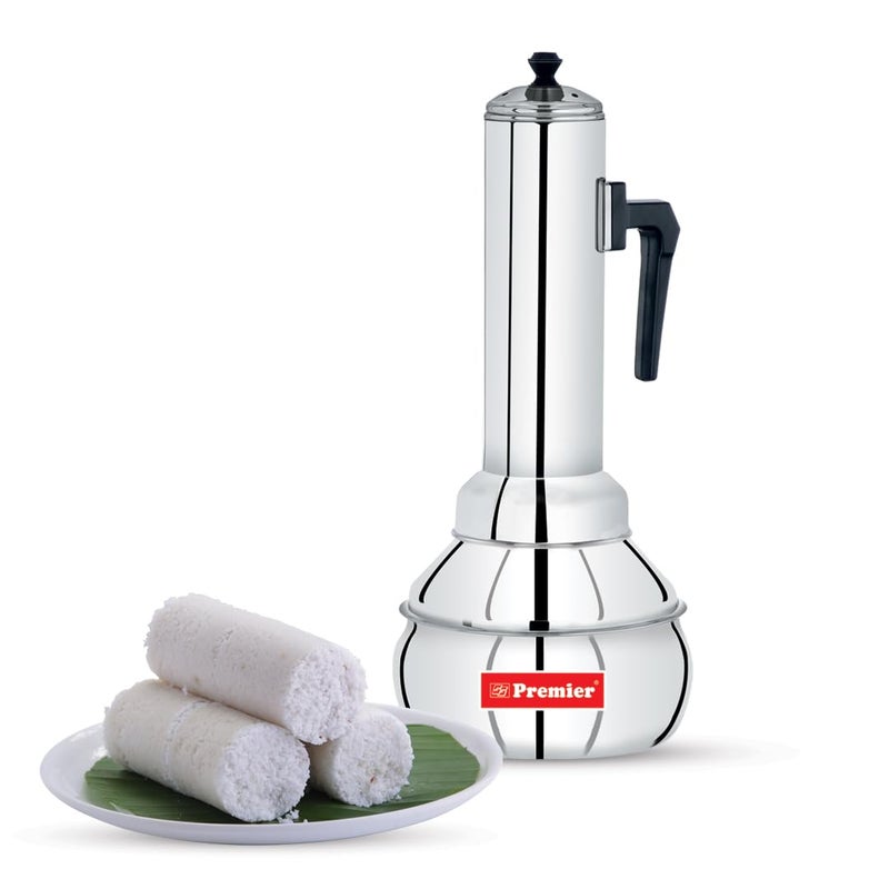 Premier Stainless Steel Puttu Maker - Durable and Efficient Kitchen Appliance for Perfectly Steamed Puttu, Even Steam Distribution, Ergonomic Handle, Easy Cleaning, and Versatile - Image 2