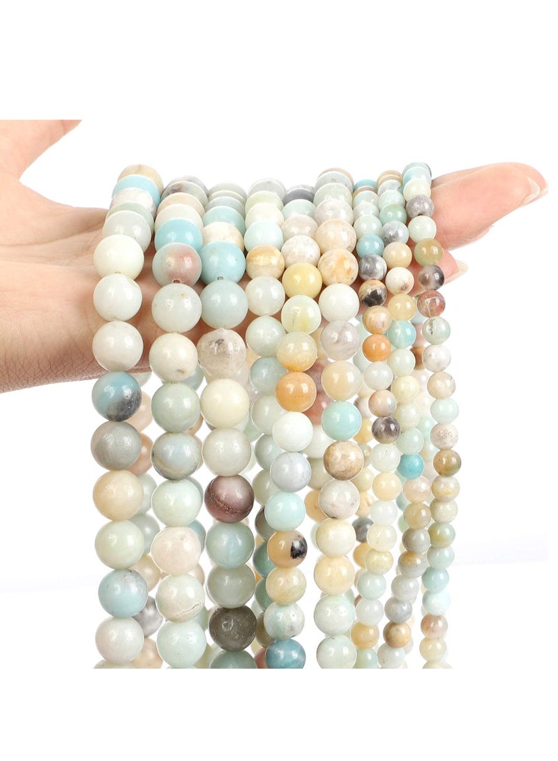SYOSI 60pcs 6mm Black Point Natural Stone Beads for Jewelry Making, Energy Stone Healing Power, Chalcedony Jades Natural Beads Round Smooth, Necklace Bracelet , Excellent Polishing, Enjoy Diy Fun  - Image 2