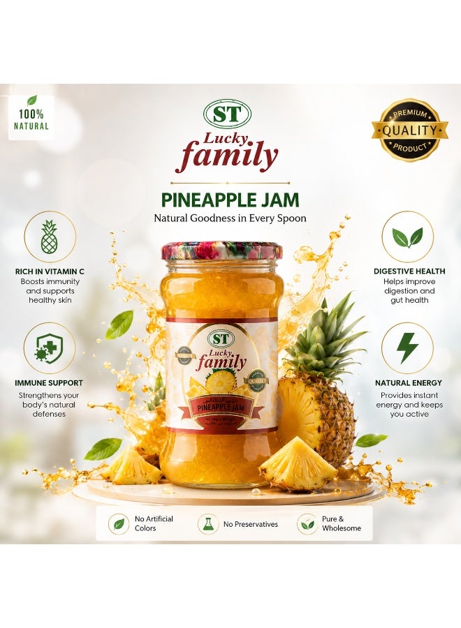 LUCKY FAMILY Pineapple Jam 350g - Image 2