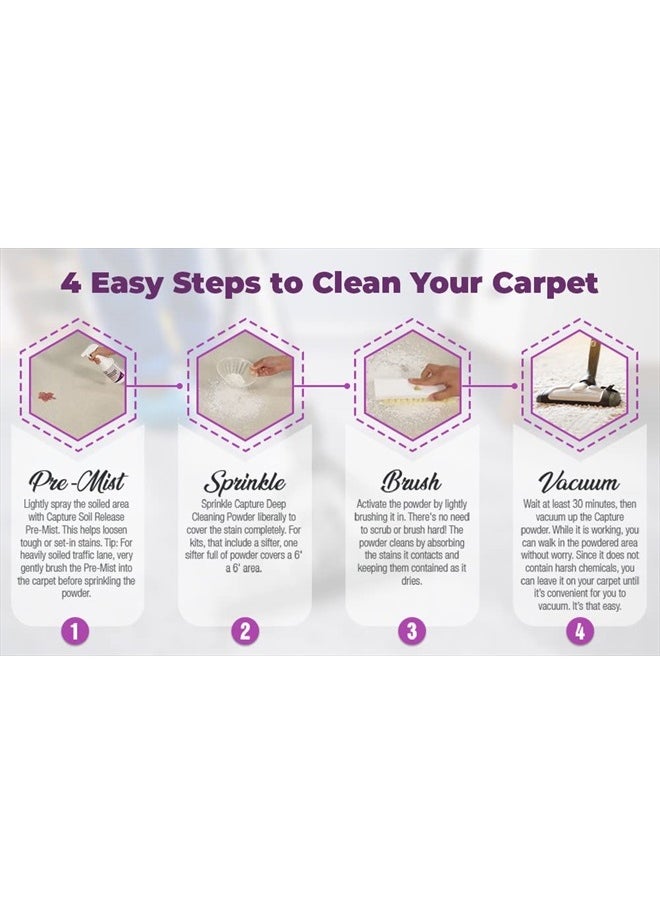 Capture - Carpet & Rug Dry Cleaner w/Resealable lid - Home, Car, Dogs & Cats Pet Carpet Cleaner Solution - Strength Odor Eliminator, Stains Spot Remover, Non Liquid & No Harsh Chemical (8 Pound) - Image 1