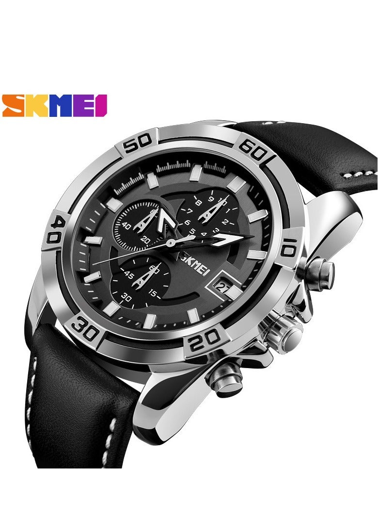 Mens Fashion Water Resistant Chronograph Quartz Analogue Date Stopwatch Watch - Image 2