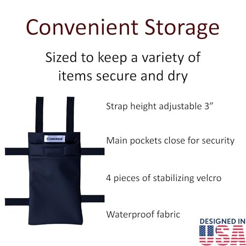 Crutcheze Original Crutch Bag Storage Pouch for Underarm Crutches Lightweight Washable Crutch Accessory with Velcro Straps Mobility Aid Tote Designed in USA - Image 5
