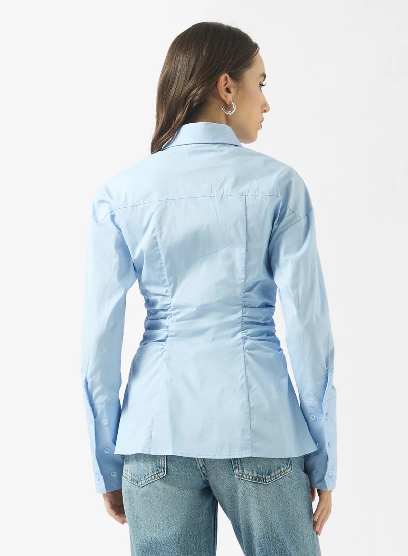 جينجر قميص بأزرار وخصر محدد