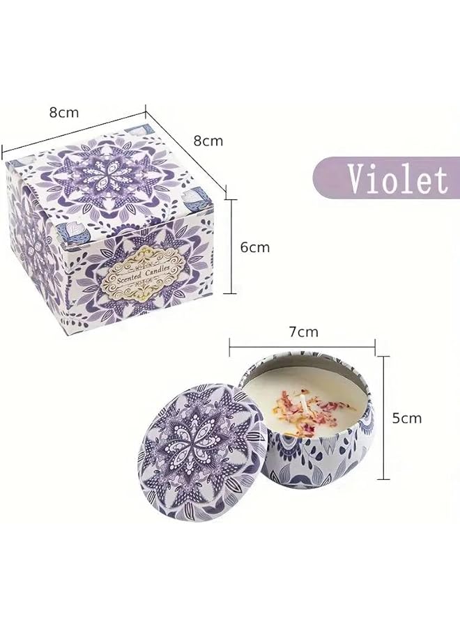 The Bros 1 PACK Scented Candles Gift Set, Aromatherapy Candle, Candles for Home Scented, Ideal for Birthday, Christmas, Thanksgiving, Mother's Day, Stress Relief Gifts for Women : Violet Flavor - Image 2