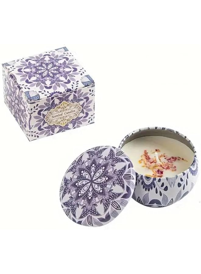 The Bros 1 PACK Scented Candles Gift Set, Aromatherapy Candle, Candles for Home Scented, Ideal for Birthday, Christmas, Thanksgiving, Mother's Day, Stress Relief Gifts for Women : Violet Flavor - Image 1