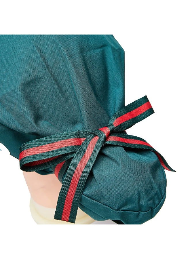 FOHEEL Scrub Cap Ponytail Working Cap with Buttons and Ribbon Tie for Women Long Hair Halloween Chemo Hats Cancer Headwear Head Scarfs - Image 5