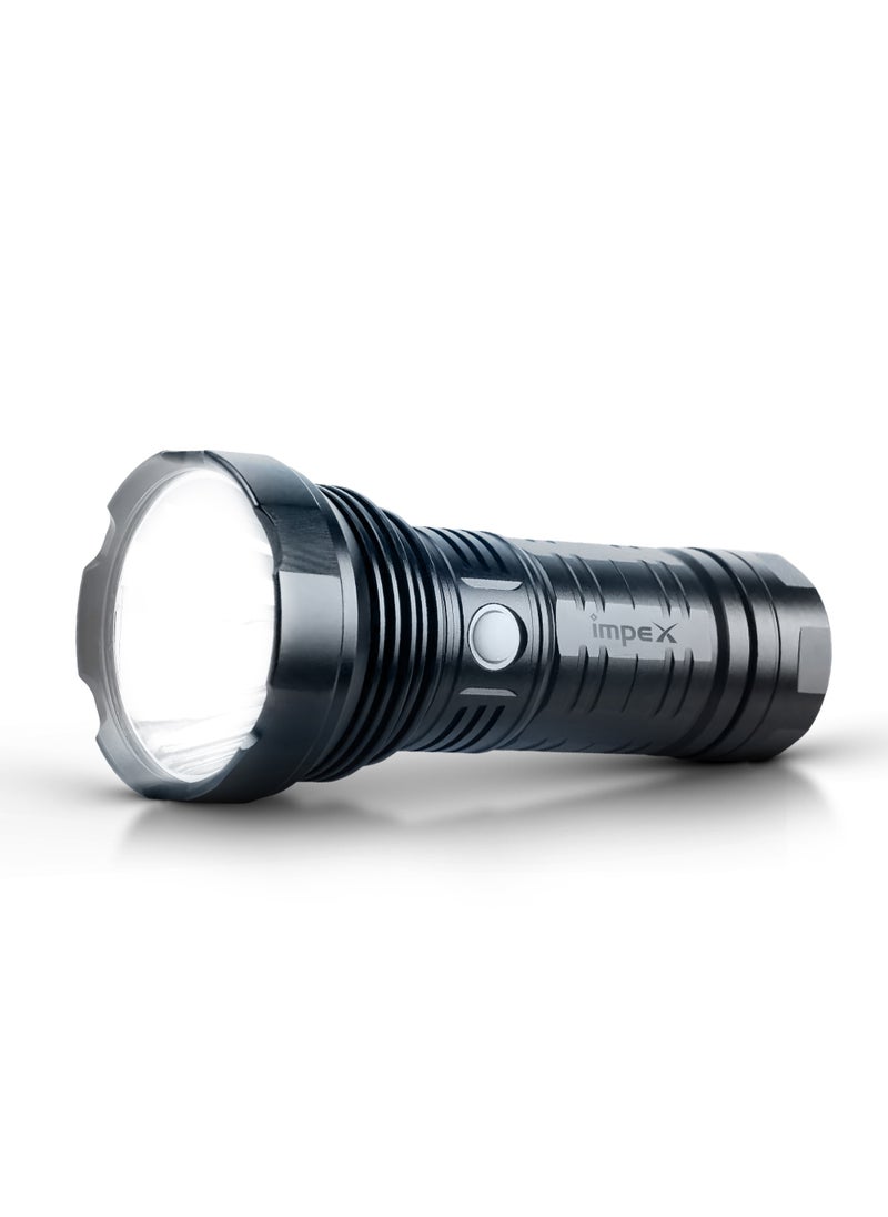 إمبكس - مصباح يدوي LED قابل لإعادة الشحن، 20 وات LED عالي السطوع، 1500 لومن، بطارية ليثيوم 6600 مللي أمبير، شحن USB من النوع C مع محول ثلاثي السنون، عمر بطارية طويل، مصباح محمول ومتين - Ultra X20 - Image 1