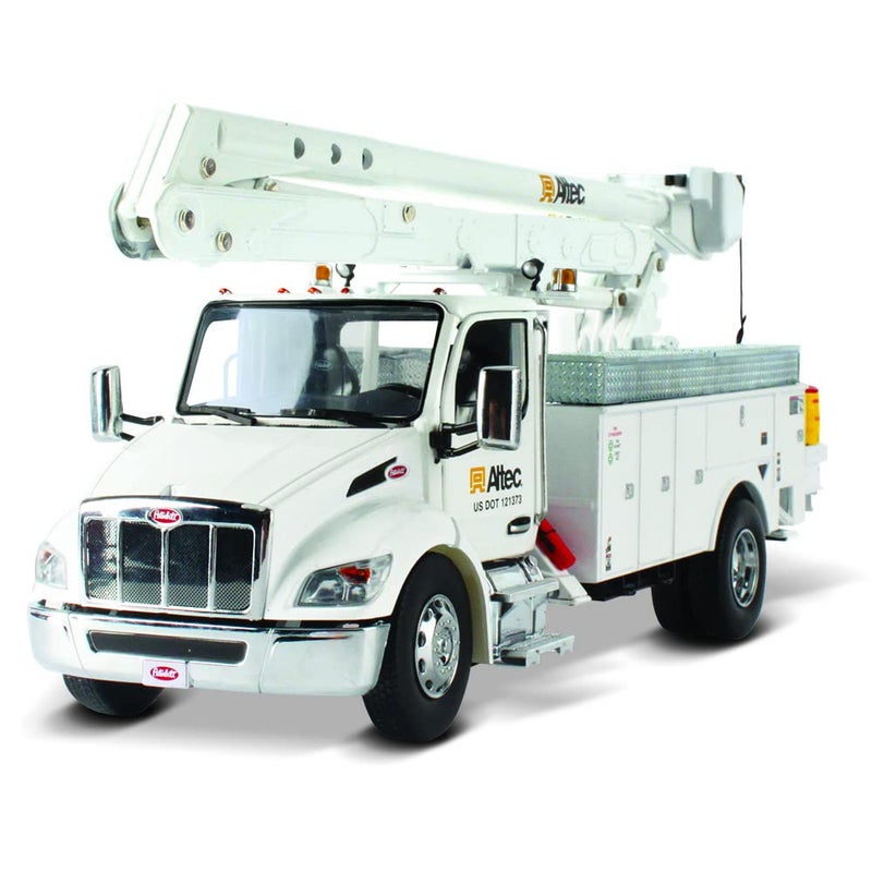 Diecast Masters 1:32 Scale Peterbilt Model 536 with Altec AA55 Aerial Service Body, White cab & White Body | Transport Series Model 71105 - Image 1
