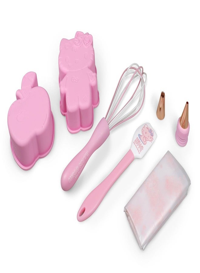 Handstand Kitchen Hello Kitty Commemorative 50th Anniversary Cake Baking Set with Kitty and Apple Mini Cake Molds and More - Image 2