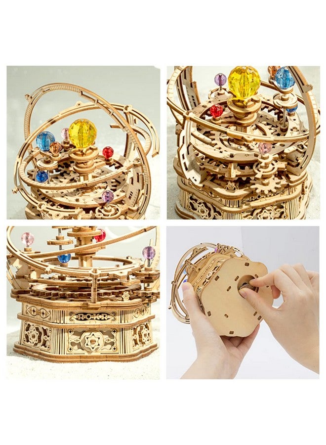 ROKR 3D Puzzles For Adults Orrery Music Box Wooden Model Building Set Diy Wood Craft Kit Solar System Kit Stem Toys Gifts For Teens Boys/Girls Hobbies For Man/Woman - Image 3