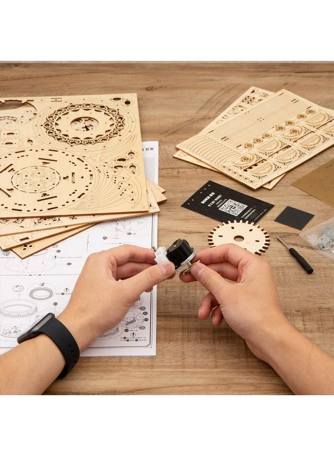 ROKR 3D Puzzles For Adults Orrery Music Box Wooden Model Building Set Diy Wood Craft Kit Solar System Kit Stem Toys Gifts For Teens Boys/Girls Hobbies For Man/Woman - Image 4