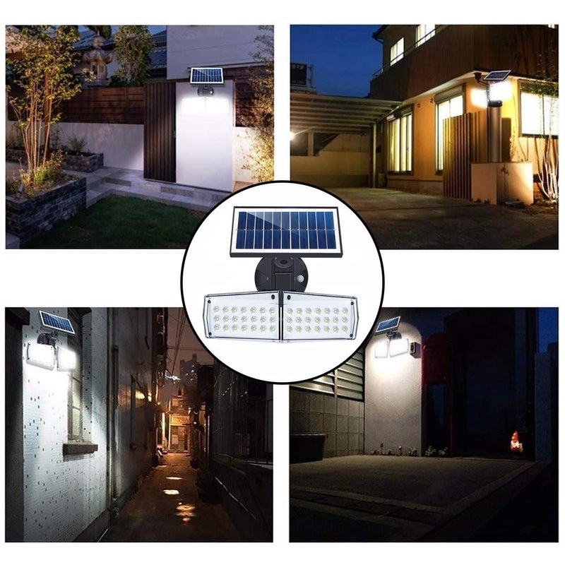 Epyz Solar Light Outdoor Motion Sensor WideIllumination 42 LED 550LM IP65 Waterproof Security Flood Lights Solar Powered Detected for GaragePorchYard Cold White Pack of 1 - Image 2