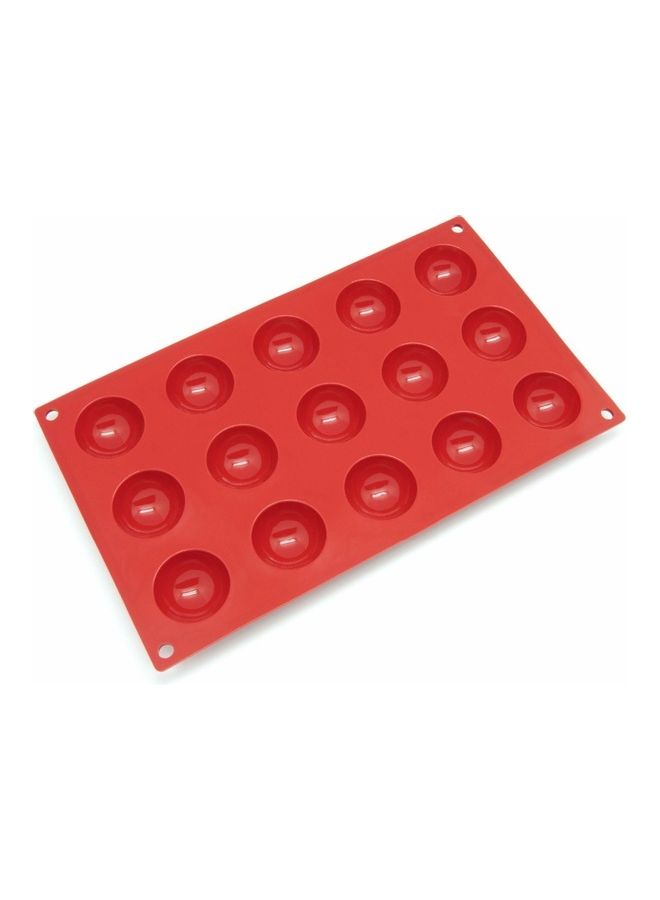 NIBEMINENT 2-Piece Round Balls Silicone Mold Red - Image 2