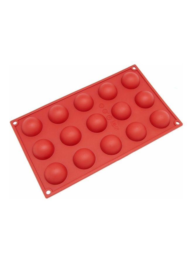 NIBEMINENT 2-Piece Round Balls Silicone Mold Red - Image 3