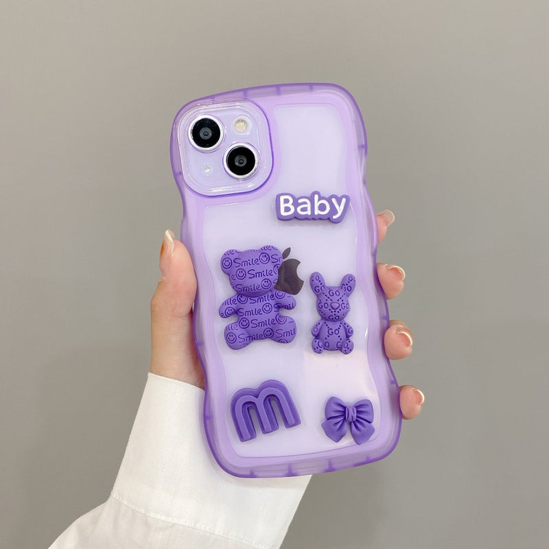 Suitable for Apple 17 Phone Case Baby Bear Bracelet Iphone14Pro Soft Case Anti-Fall Soft Case Protective Cover Trendy - Image 1