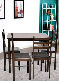 Living طقم طاولة طعام خشبية 5 قطع مع 4 كراسي خشبية  - Image 2