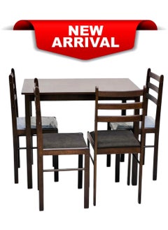 Living طقم طاولة طعام خشبية 5 قطع مع 4 كراسي خشبية  - Image 3