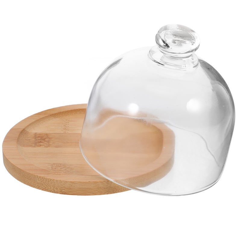 1 Set of Glass Cake Cover and Plate Food Display Cover Cover - Image 5