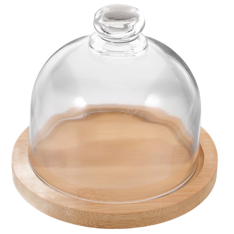 1 Set of Glass Cake Cover and Plate Food Display Cover Cover - Image 1