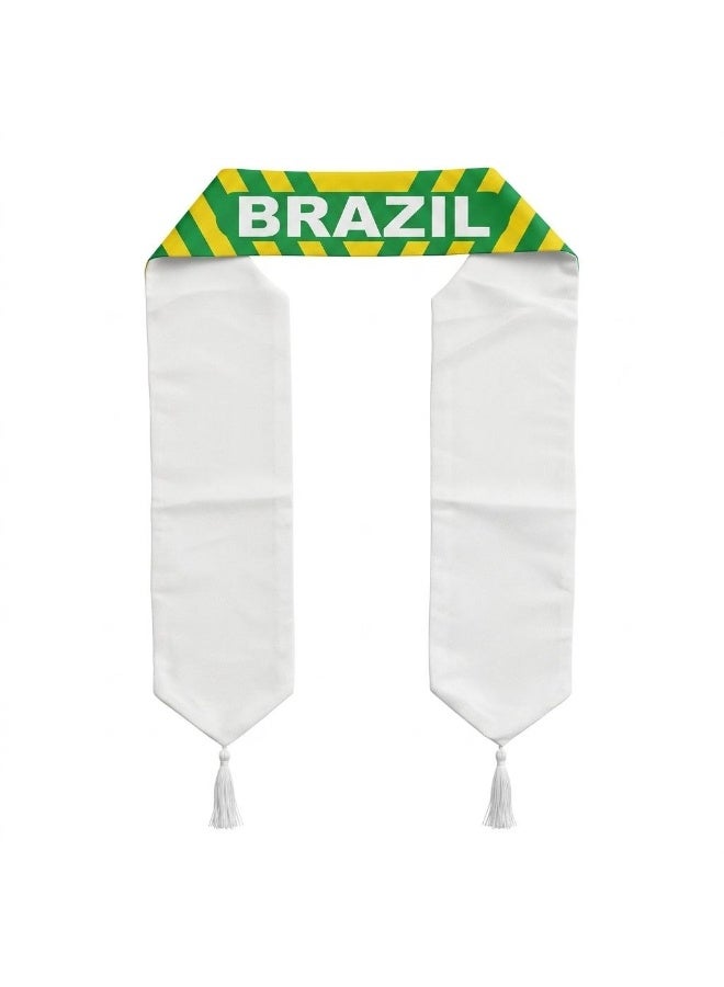 Brazil 2026 Official Supporter Scarf, Green and Yellow, CBF Fan Accessory, Match Day Collectible - Image 2