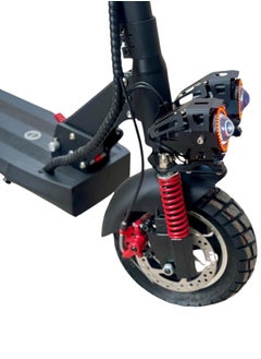 AERO Z2 Pro Powerful Electric Scooter With Seat, E10, 48V, Foldable, Front & Side Led lights, RGB, Bluetooth Speakers, 1 Year Warranty, Anti-Theft, Blue  - Image 4