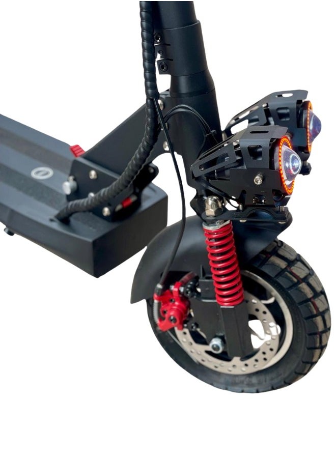 AERO - Z2 Pro Powerful Electric Scooter With Seat, E10, 48V, Foldable, Front & Side Led lights, RGB, Bluetooth Speakers, 1 Year Warranty, Anti-Theft, Blue - Image 1