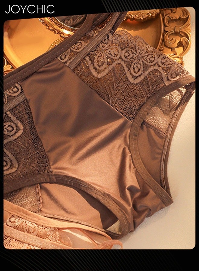 Joychic طقم شورتات نسائية من الدانتيل بأسلوب فرنسي 6 قطع لفصل الربيع والصيف، عالية المرونة، تمتص العرق، مضادة للبكتيريا، بدون seams، بخصر متوسط، متعدد الألوان - Image 4