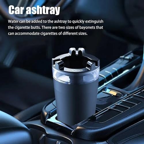 BELLOX ENTERPRISE BELLOX Car Ashtray With Water Tank Smell Proof | Detachable Car Ash Tray for Most Car Cup Holder | Cigarette Butt And Smokeless Windproof Ash tray Storage Box for Outdoor Travel or Home Office - Image 4
