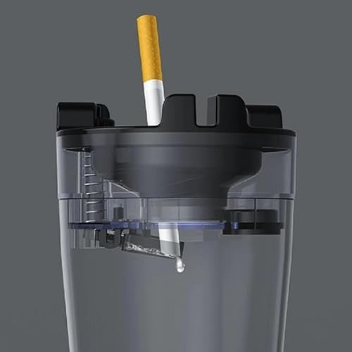 BELLOX ENTERPRISE BELLOX Car Ashtray With Water Tank Smell Proof | Detachable Car Ash Tray for Most Car Cup Holder | Cigarette Butt And Smokeless Windproof Ash tray Storage Box for Outdoor Travel or Home Office - Image 2