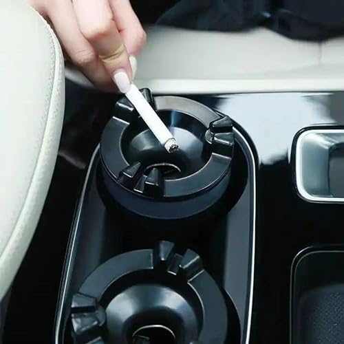 BELLOX ENTERPRISE BELLOX Car Ashtray With Water Tank Smell Proof | Detachable Car Ash Tray for Most Car Cup Holder | Cigarette Butt And Smokeless Windproof Ash tray Storage Box for Outdoor Travel or Home Office - Image 3