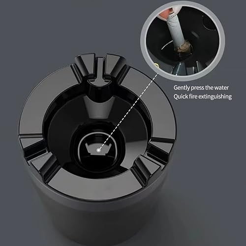 BELLOX ENTERPRISE BELLOX Car Ashtray With Water Tank Smell Proof | Detachable Car Ash Tray for Most Car Cup Holder | Cigarette Butt And Smokeless Windproof Ash tray Storage Box for Outdoor Travel or Home Office - Image 5