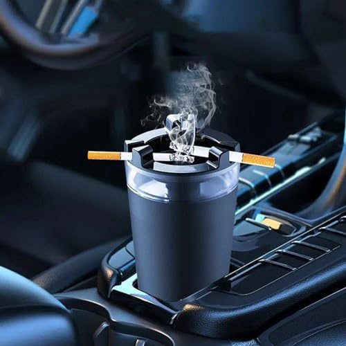 BELLOX ENTERPRISE BELLOX Car Ashtray With Water Tank Smell Proof | Detachable Car Ash Tray for Most Car Cup Holder | Cigarette Butt And Smokeless Windproof Ash tray Storage Box for Outdoor Travel or Home Office - Image 1