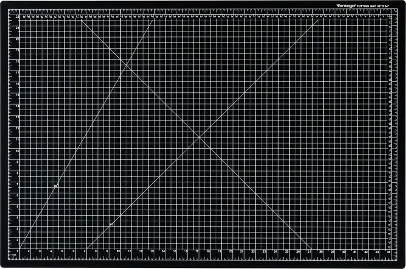 Dahle Vantage 10673 Premium Self-Healing Cutting Mat, 24"x36", 1/2" Grid, 5 Layers for Max Healing, Perfect for Crafts & Sewing, Black - Image 1