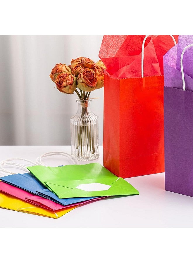 RanGit Bhumi 12 pcs Color Paper Bags 9x11x4 in - Party Favor return Gift Bags Medium size Paper carry bags for Gifting, Wedding, Festival(12 pcs, Multicolor) - Image 3