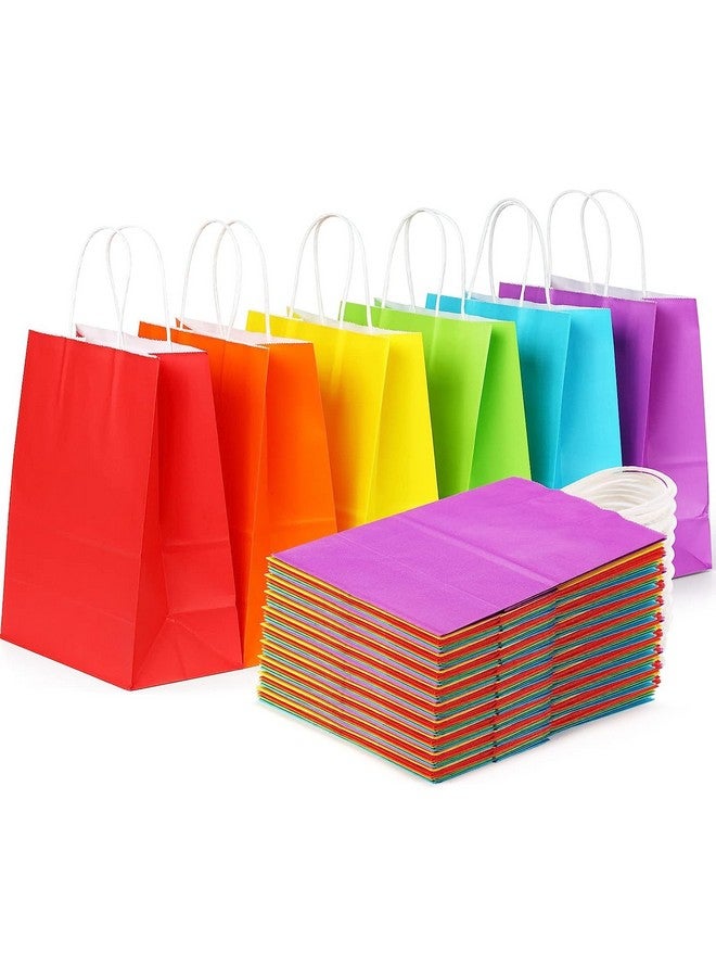 RanGit Bhumi 12 pcs Color Paper Bags 9x11x4 in - Party Favor return Gift Bags Medium size Paper carry bags for Gifting, Wedding, Festival(12 pcs, Multicolor) - Image 1