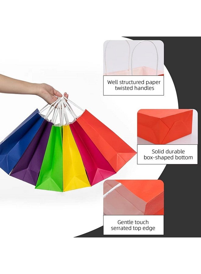 RanGit Bhumi 12 pcs Color Paper Bags 9x11x4 in - Party Favor return Gift Bags Medium size Paper carry bags for Gifting, Wedding, Festival(12 pcs, Multicolor) - Image 5