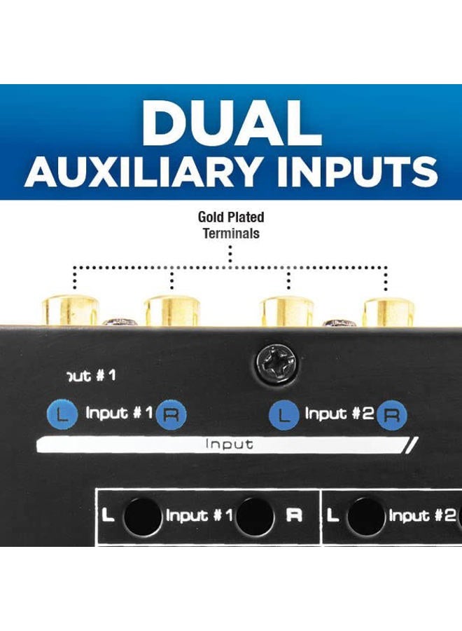 NVX XEQ7 7-Band Graphic Stereo Equalizer 1/2 DIN with Dual Aux Input and Sub Control - Image 5