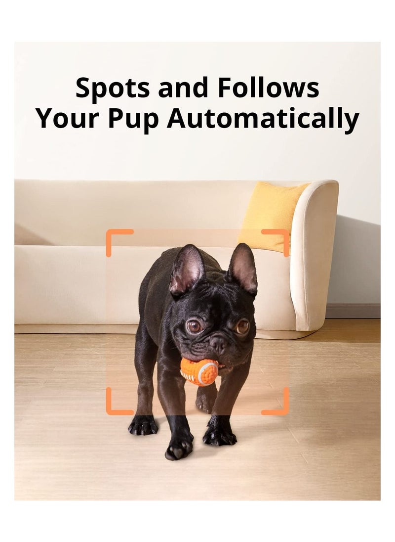 eufy - eufy Pet Dog Camera, Free Smart AI Tracking and Monitoring, 270-Degree Rotation, 1080p Pet Camera Tossing Treat Dispenser, Doggy Diary, Local Storage, 2-Way Audio, Phone App, No Monthly Fee - Image 1
