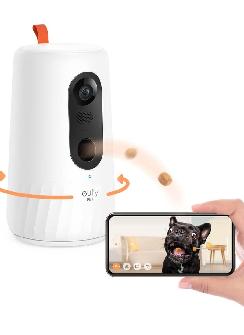 eufy - eufy Pet Dog Camera, Free Smart AI Tracking and Monitoring, 270-Degree Rotation, 1080p Pet Camera Tossing Treat Dispenser, Doggy Diary, Local Storage, 2-Way Audio, Phone App, No Monthly Fee - Image 1