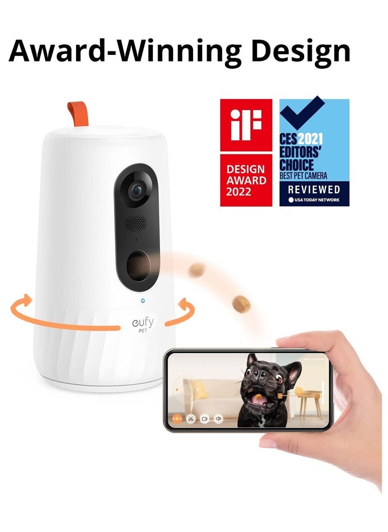 eufy - eufy Pet Dog Camera, Free Smart AI Tracking and Monitoring, 270-Degree Rotation, 1080p Pet Camera Tossing Treat Dispenser, Doggy Diary, Local Storage, 2-Way Audio, Phone App, No Monthly Fee - Image 1