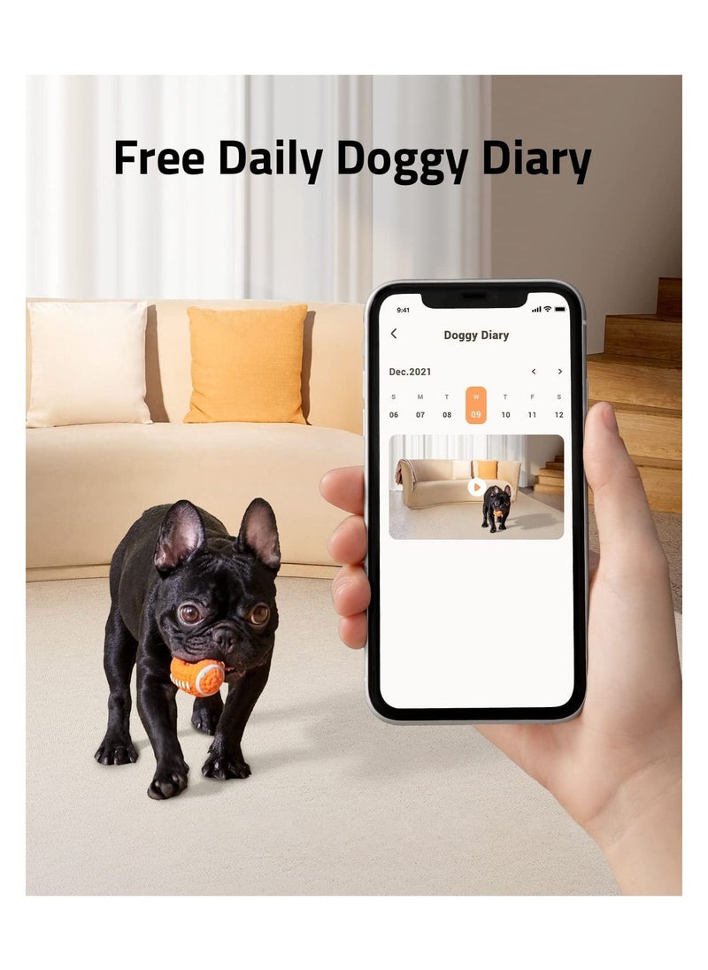 eufy - eufy Pet Dog Camera, Free Smart AI Tracking and Monitoring, 270-Degree Rotation, 1080p Pet Camera Tossing Treat Dispenser, Doggy Diary, Local Storage, 2-Way Audio, Phone App, No Monthly Fee - Image 1