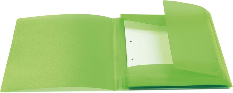 Herma 19508 Portfolio Folder A4 Translucent Light Green, Children's Plastic Corner Folder with Inner Flaps and Elastic Band, Sturdy Plastic Folder, for Boys and Girls - Image 3