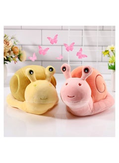 Y&D 2 Pieces Snail Doll Plush Toy 7.87 Inch Cartoon Lovely Birthday Gift C ute Soft Stuffed Animal Kawaii Pillow for Home Decoration Pink, Yellow  - Image 2
