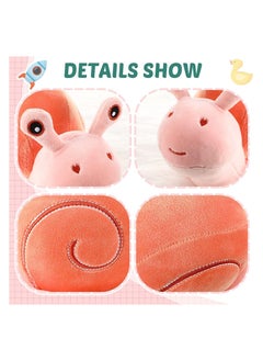 Y&D 2 Pieces Snail Doll Plush Toy 7.87 Inch Cartoon Lovely Birthday Gift C ute Soft Stuffed Animal Kawaii Pillow for Home Decoration Pink, Yellow  - Image 4